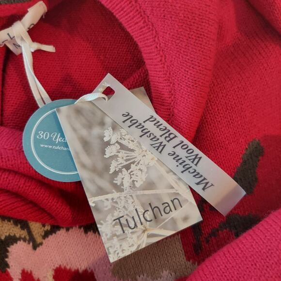 NWT Tulchan Sweater Large Floral Graphic Size Medium Wool Blend - Picture 7 of 8